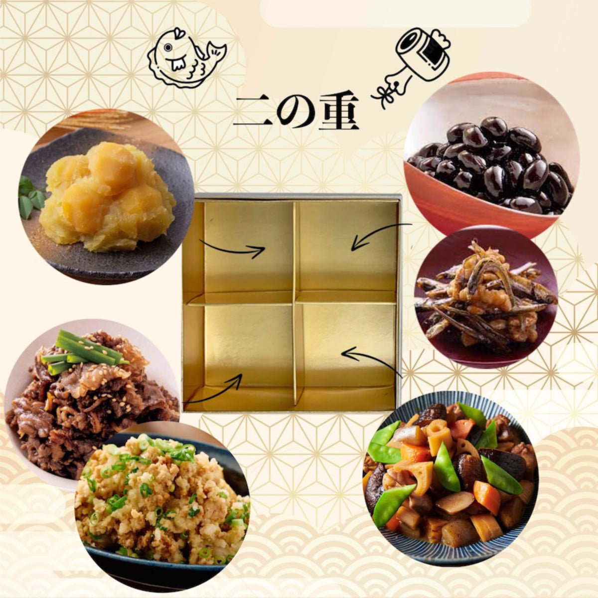 おうちで本格おせち<br>2人前<br>ローカル割引$50 OFF