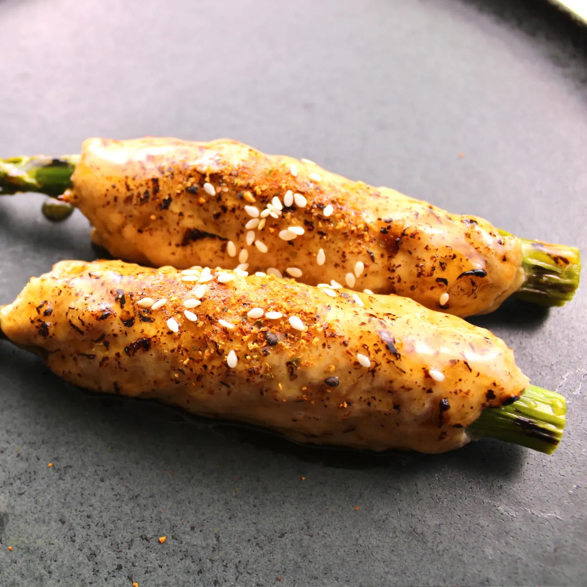 Chicken Tsukune with Asparagus