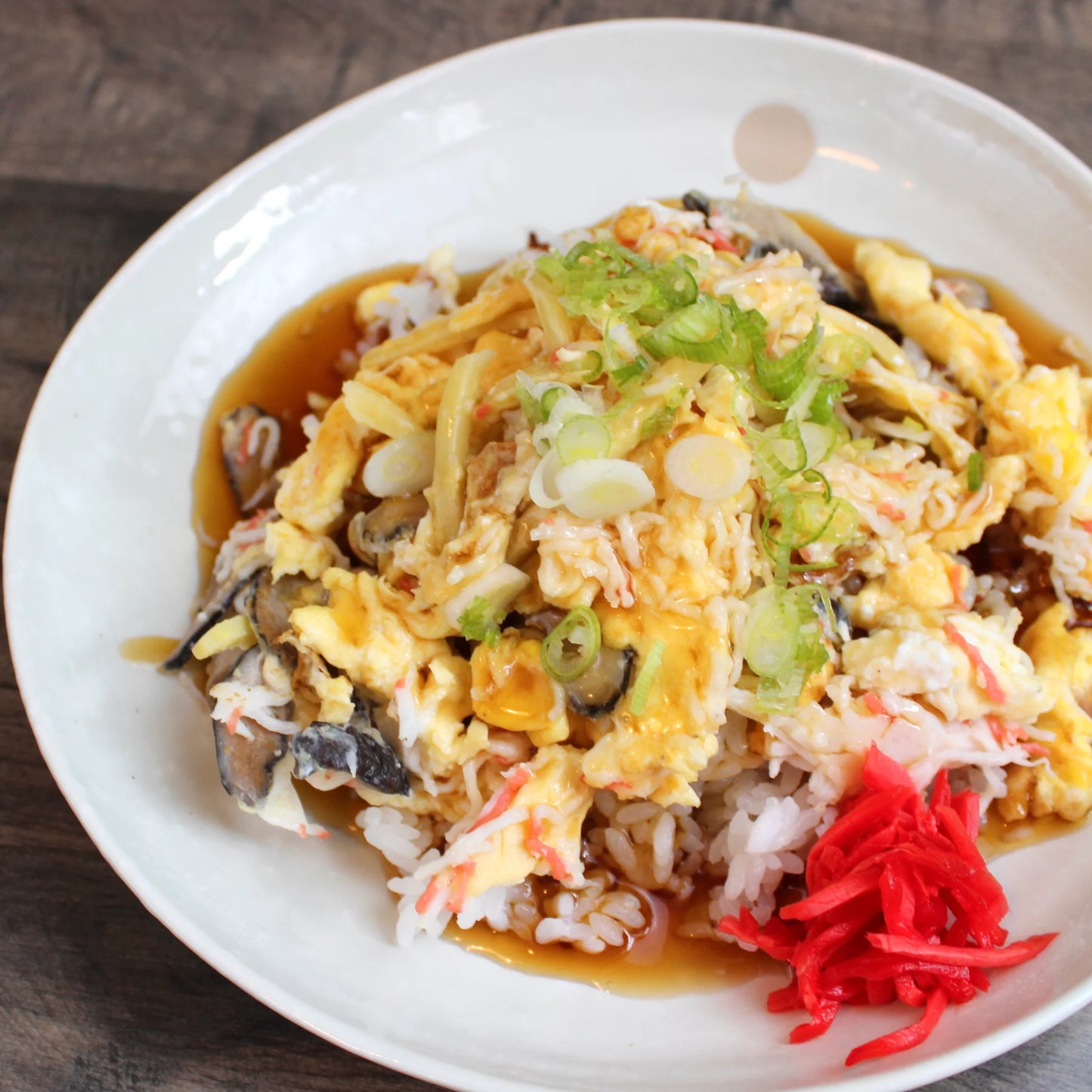 Kani Tama Rice Bowl (Japanese Crab Omelet over Rice)