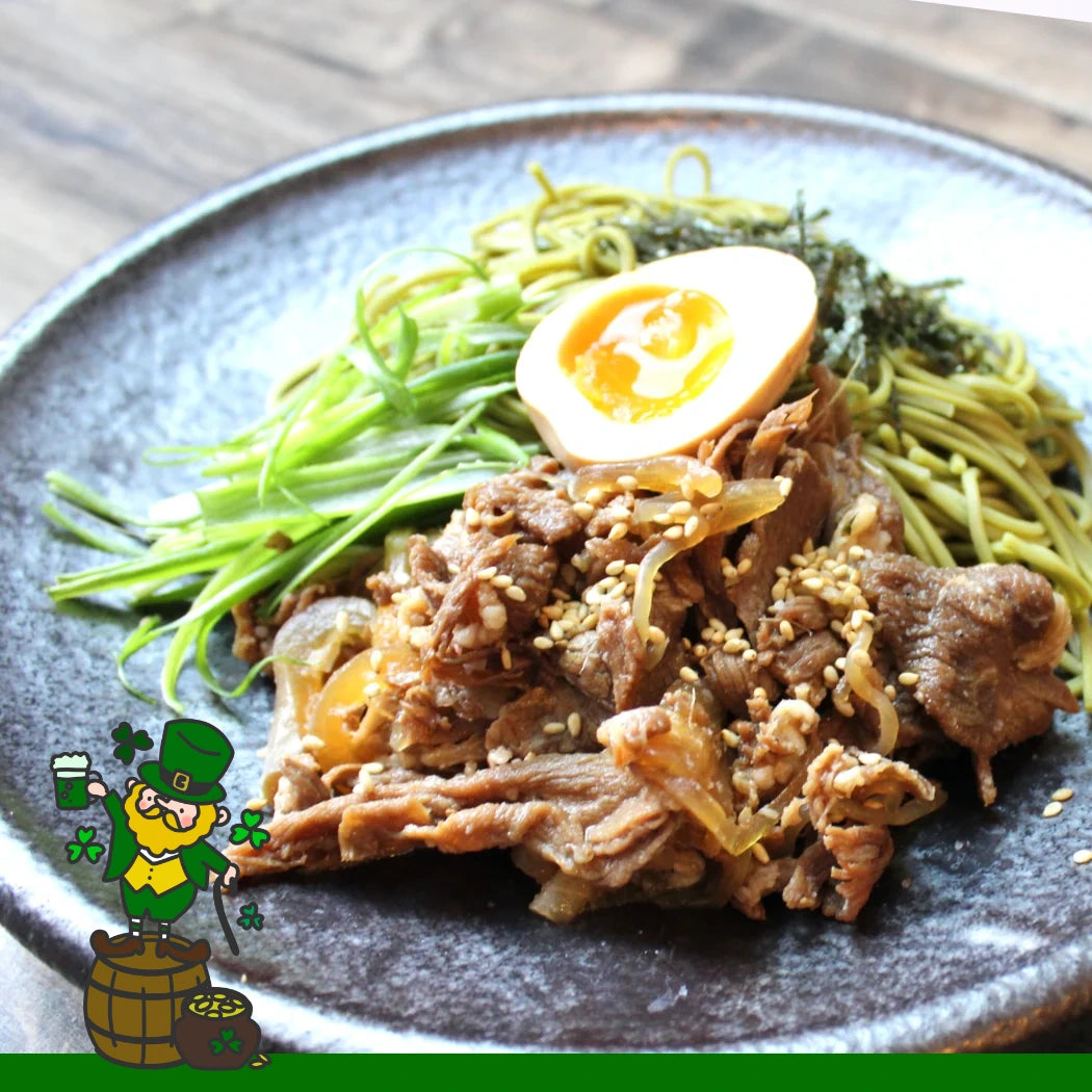 抹茶そば 焼肉ごまだれ