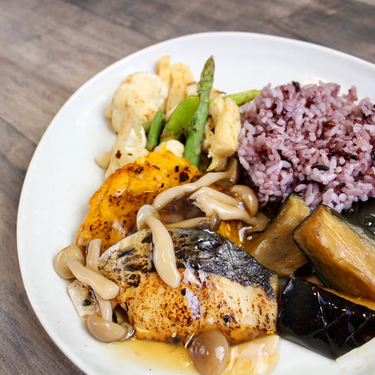 秋のさわらとカボチャハンバーグ | きのこたっぷり和風あん