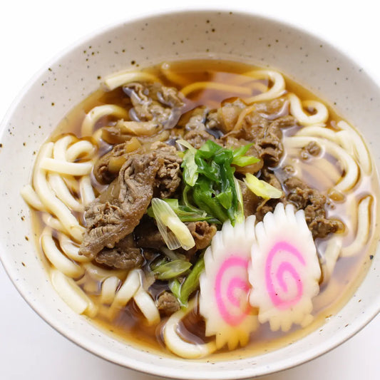 Udon with Beef sukiyaki with naruto